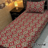4 Pieces Crystal Cotton Single Pair Bedsheet  SB 525